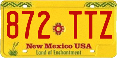 NM license plate 872TTZ