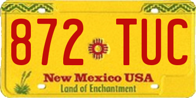 NM license plate 872TUC