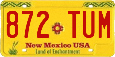 NM license plate 872TUM