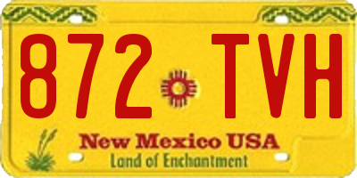 NM license plate 872TVH
