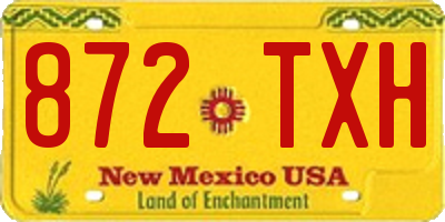 NM license plate 872TXH