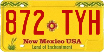 NM license plate 872TYH