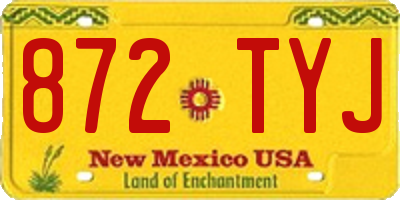 NM license plate 872TYJ