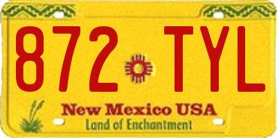 NM license plate 872TYL