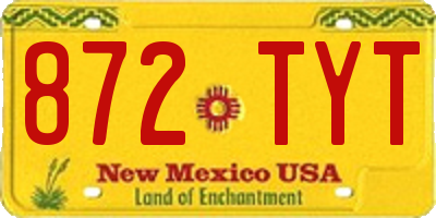 NM license plate 872TYT
