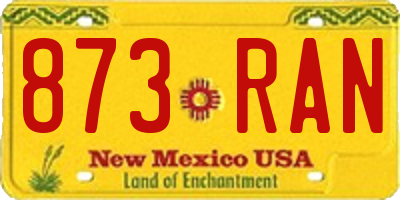 NM license plate 873RAN