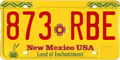 NM license plate 873RBE