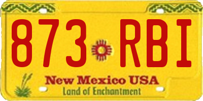 NM license plate 873RBI