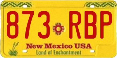 NM license plate 873RBP