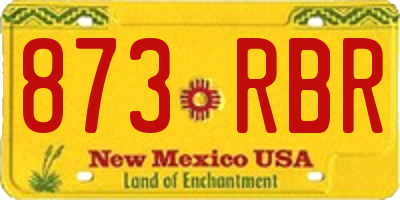 NM license plate 873RBR