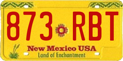 NM license plate 873RBT