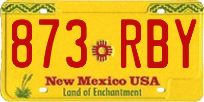 NM license plate 873RBY