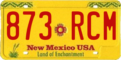 NM license plate 873RCM