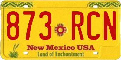 NM license plate 873RCN