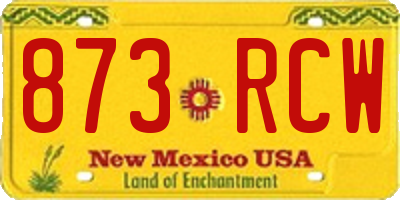 NM license plate 873RCW