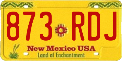 NM license plate 873RDJ