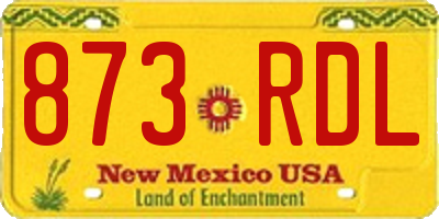 NM license plate 873RDL