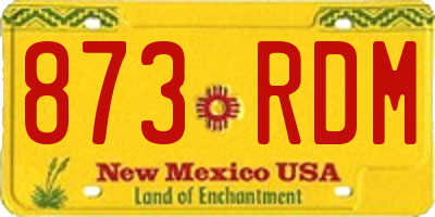 NM license plate 873RDM