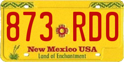 NM license plate 873RDO