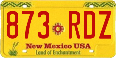 NM license plate 873RDZ