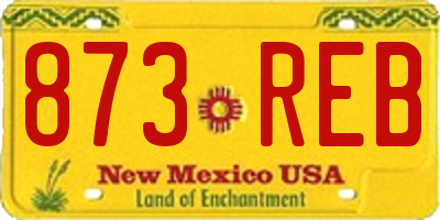 NM license plate 873REB