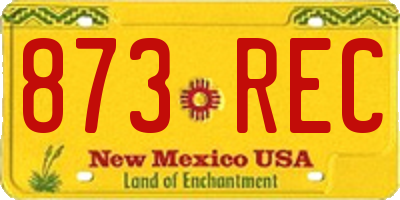 NM license plate 873REC