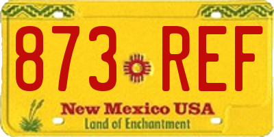 NM license plate 873REF