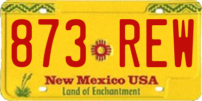 NM license plate 873REW