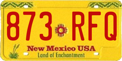 NM license plate 873RFQ