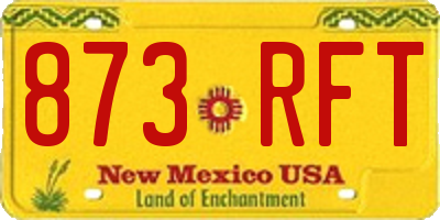 NM license plate 873RFT