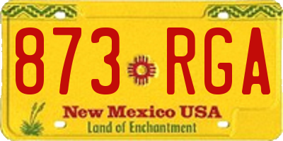 NM license plate 873RGA