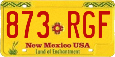 NM license plate 873RGF