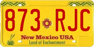 NM license plate 873RJC