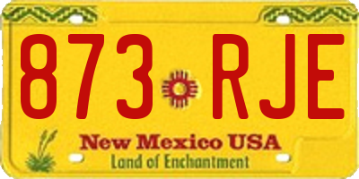 NM license plate 873RJE