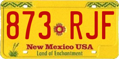 NM license plate 873RJF