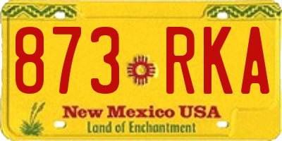 NM license plate 873RKA