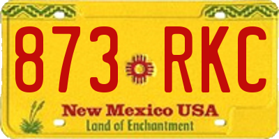 NM license plate 873RKC
