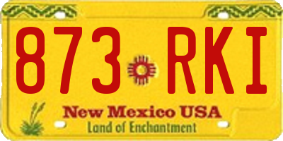 NM license plate 873RKI