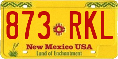 NM license plate 873RKL