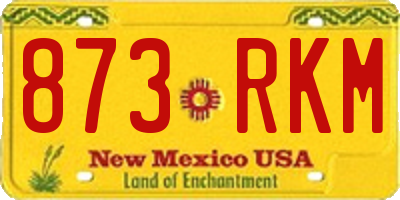 NM license plate 873RKM
