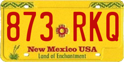 NM license plate 873RKQ