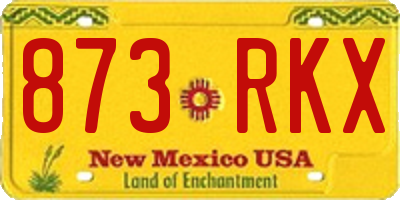 NM license plate 873RKX
