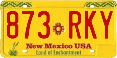 NM license plate 873RKY