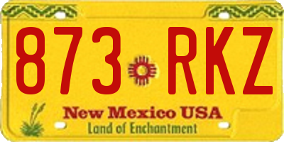 NM license plate 873RKZ