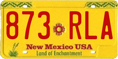NM license plate 873RLA