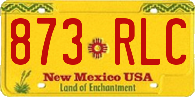 NM license plate 873RLC