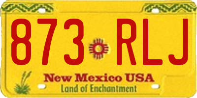NM license plate 873RLJ