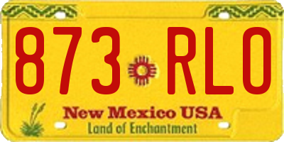 NM license plate 873RLO