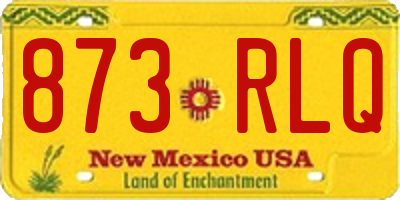 NM license plate 873RLQ