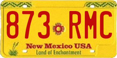 NM license plate 873RMC